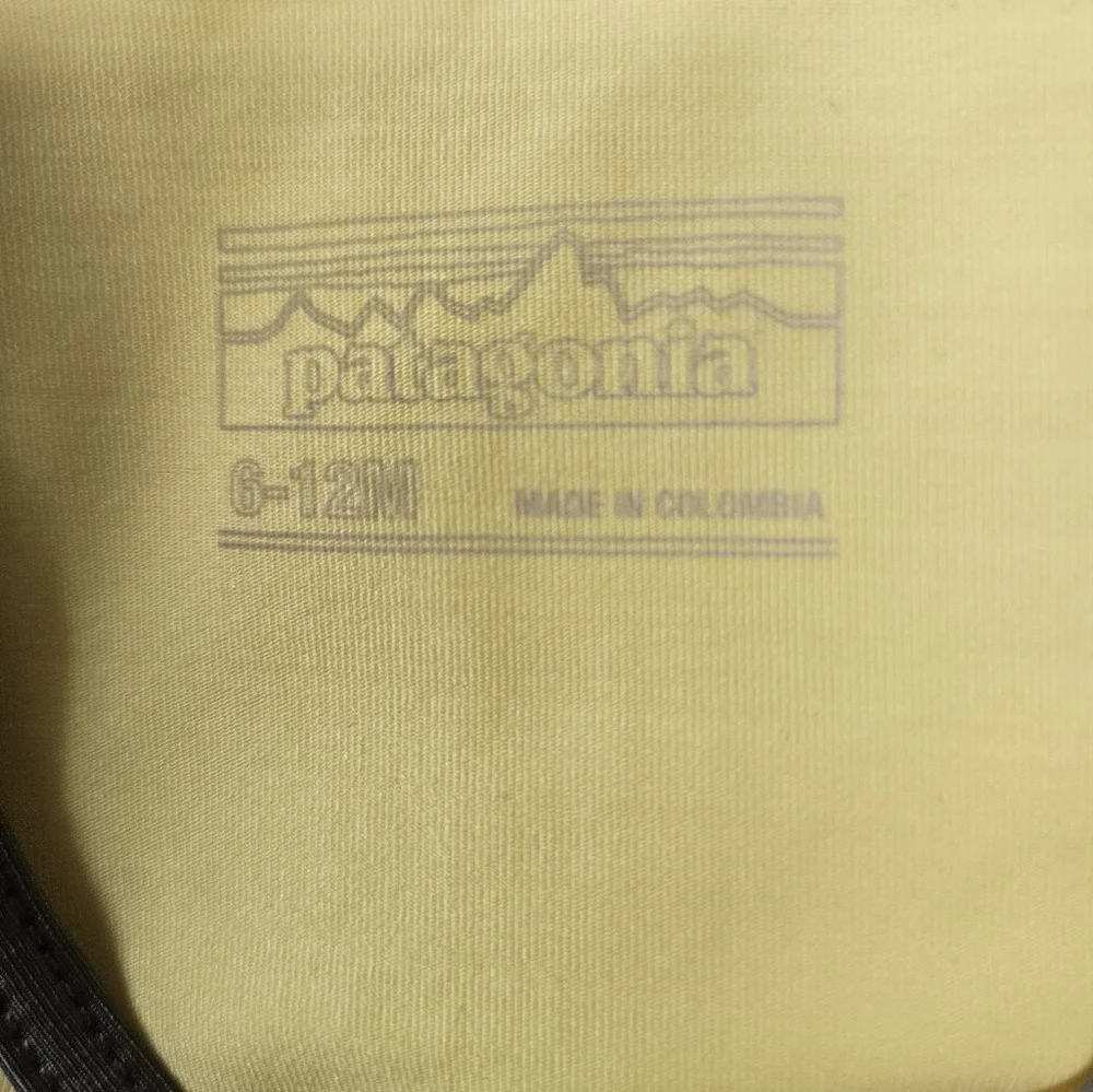 Patagonia Rash Guard Short Sleeve Top Unisex Size 6-12 Months Teal And Yellow